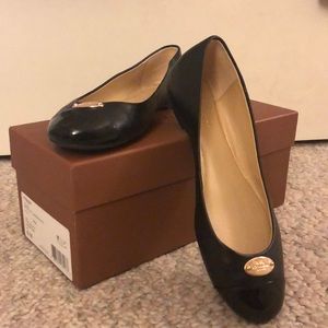 Black Coach Ballet Flats